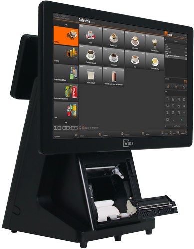 Caisse enregistreuse tactile POS 1526 4 POS1526 LateralC Rolo pq